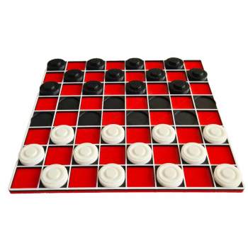 TACTILE CHECKERS BOARD GAME -  RED, BLACK