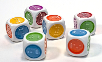 Color Match Braille Dice - 12 pack