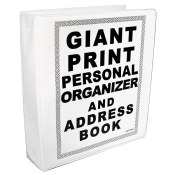 Giant Print Personal Organizer and Address Book Giant Print Personal Organizer and Address Book