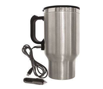 16oz Electric Coffee Mug with Wire Car Plug- SS 16oz Electric Coffee Mug with Wire Car Plug- SS