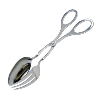 Salad Tongs 9 in Stainless Steel