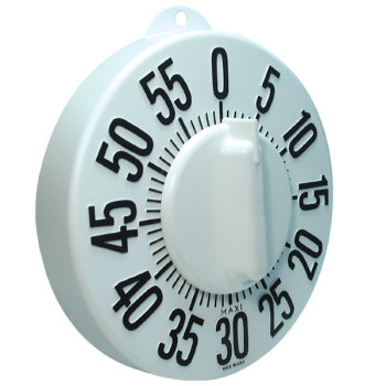 Tactile Long Ring Low Vision Timer - White Dial