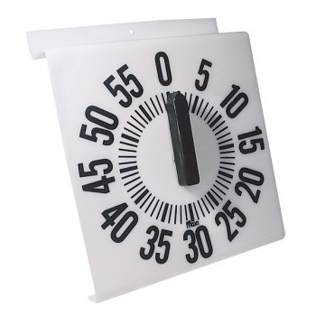 Ergonomic Long Ring Low Vision Timer - White Dial