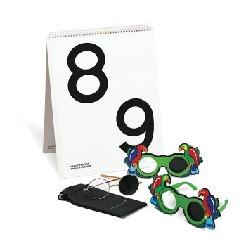 LEA NUMBERS Low Vision Book Chart- Top Bind