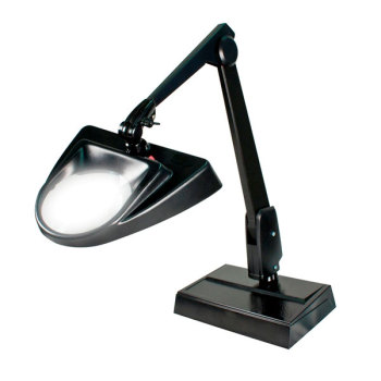 Dazor 28-Inch Hi-Lighting Desk Base LED Magnifier 5D 2.25X - Black