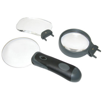 Remov-A-Lens 3-in-1 Lighted Handheld Magnifier
