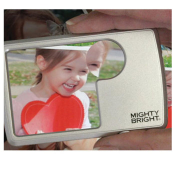 LED Lighted Wallet Magnifier 2x-6x Bifocal