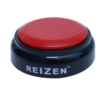 Reizen EL Button Talking Alarm Clock - Spanish Red with Black