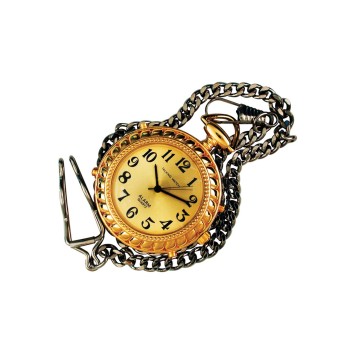 Mens Tel-Time Gold-Tone-Colored Pocket Talking Watch with chain Mens Tel-Time Gold-Tone-Colored Pocket Talking Watch with chain
