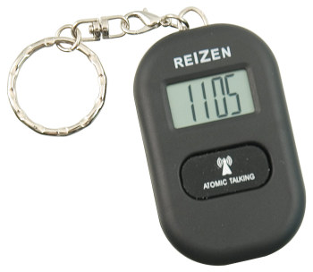 Reizen Talking Atomic Watch Keychain- Black