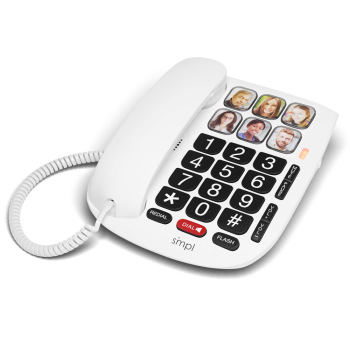 smpl 6 Photo Dial Phone Amplified for Hearing and Visually Impaired