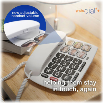 smpl Photo Dial 6+, Phone Amplified for Hearing and Visually Impaired