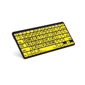 Large Print Black on Yellow Apple Bluetooth Keyboard Large Print Black on Yellow Apple Bluetooth Keyboard