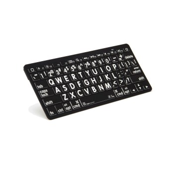 Large Print White on Black Apple BlueTooth Keyboard Large Print White on Black Apple BlueTooth Keyboard