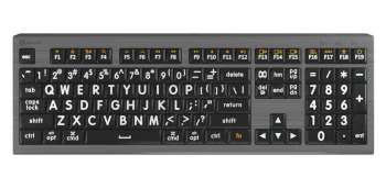 Large Print - White on Black ASTRA2 Backlit Keyboard - Mac Large Print - White on Black ASTRA2 Backlit Keyboard - Mac