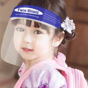 Childrens Blue Reusable and Washable Face Shield with Clear Window Childrens Blue Reusable and Washable Face Shield with Clear Window