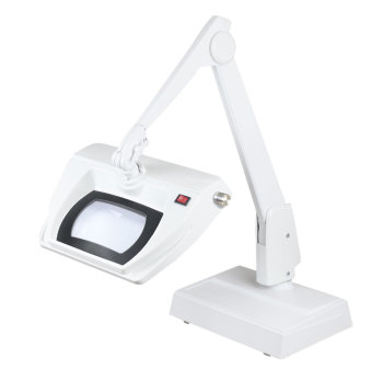 Dazor Stretchview 28-Inch Desk Base LED Magnifier 5D 2.25x- White