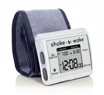 New White Shake-n-Wake ZZZ with Blue LCD