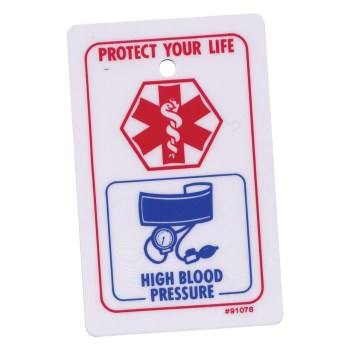 High Blood Pressure Emergency Medical Card High Blood Pressure Emergency Medical Card