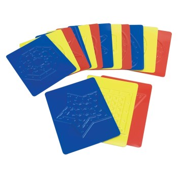 Teach Me Shapes- Tactile Rubbing Plates- 16 pcs