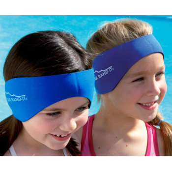 Ear Band-It Headband for Swimming- Blue- Medium