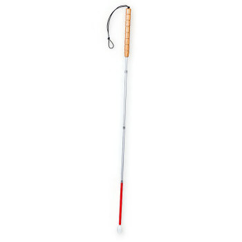 Ambutech Aluminum 4-Section Folding Cane- Wood Grip- Marsh Tip- 50-in Ambutech Aluminum 4-Section Folding Cane- Wood Grip- Marsh Tip- 50-in