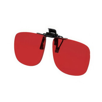 Noir Large Flip-Up Clip On UV and Infrared 45 Percent Red
