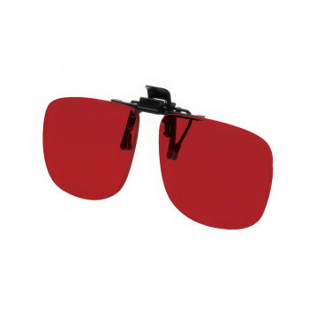Noir Large Flip-Up Clip On UV and Infrared 4 Percent Dark Red