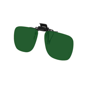 Noir Small Flip-Up Clip On UV and Infrared 4 Percent- Dark Grey-Green