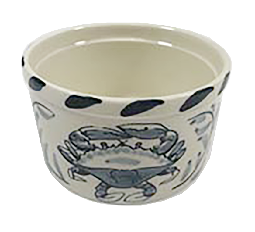 Blue Crab Large Ramekin, Blue Crab Stoneware: Blue Crab Bay Co.