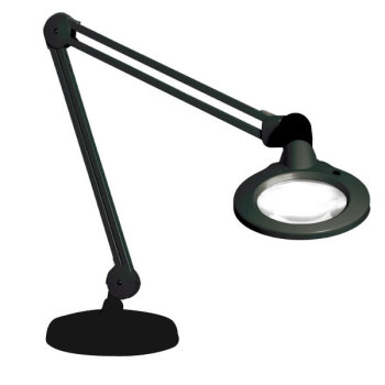 KFM LED Magnifier- 30in Arm- 5.0D 2.25x- Base- Black