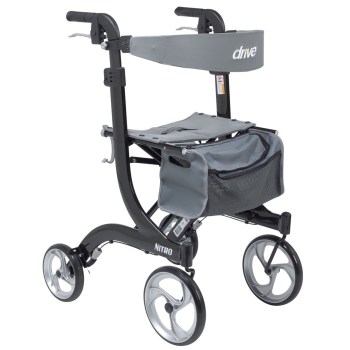 Nitro Aluminum 4 Wheel Rollator- Tall Height- 10-inch Casters Nitro Aluminum 4 Wheel Rollator- Tall Height- 10-inch Casters