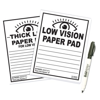 Thick Line Paper Notebook and Low Vision Paper Notebook - Set of 2 Thick Line Paper Notebook and Low Vision Paper Notebook - Set of 2
