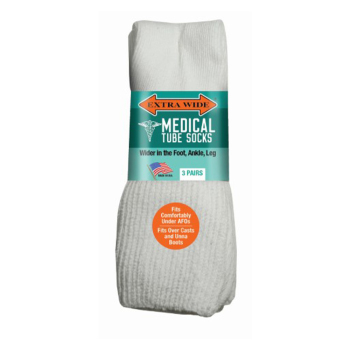 Extra Wide Medical Tube Socks - 3 Pack