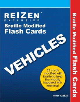 Vehicles Flash Braille Cards