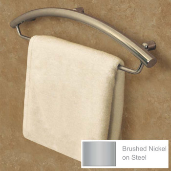 Invisia Towel Bar-Support Rail- 16-in.- Nickel Invisia Towel Bar-Support Rail- 16-in.- Nickel
