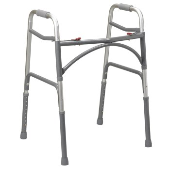 Heavy Duty Bariatric Aluminum 2 Button Folding Walker - Adult