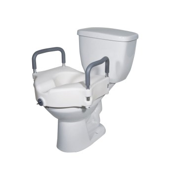 Elevated Toilet Seat with Removable Arms