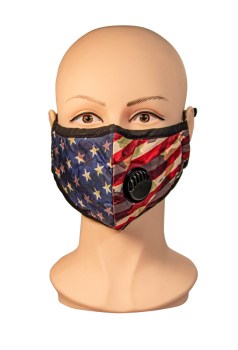 Patriotic Camo Pattern Face Mask with Filter Vent Patriotic Camo Pattern Face Mask with Filter Vent