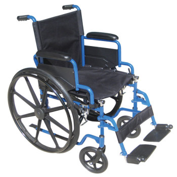 Blue Streak Wheelchair with Arms and Footrests