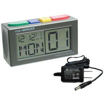 Talking Personal Recording Alarm Clock with Adapter