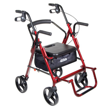 Drive Duet Transport Chair and Rollator - Burgundy Drive Duet Transport Chair and Rollator - Burgundy