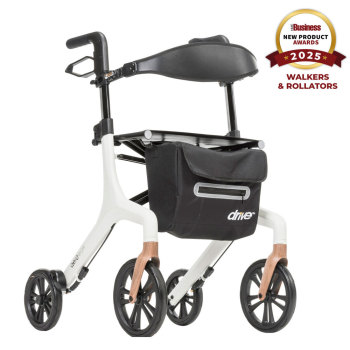 AeroWalk Ultra-Lite Rollator Tall - White