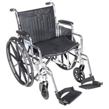 Silver Sport 20-in Wheelchair- Desk Arms- Legrests