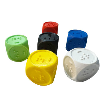 6 Color Braille Dice for Board games - 25mm