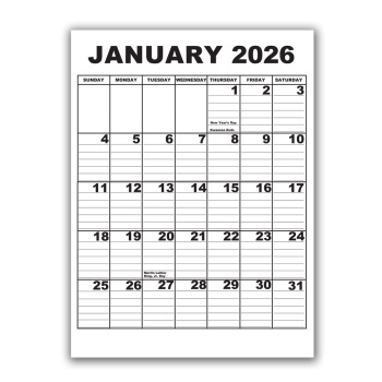 Giant Appointment Calendar 2026