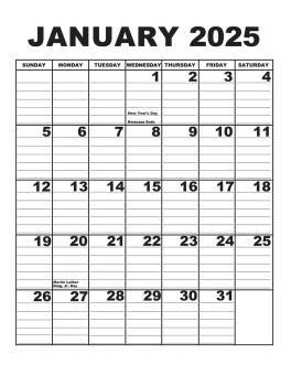 Giant Appointment Calendar 2025