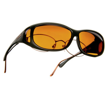 Cocoons Low Vision MS- Black Frame- Hazelnut Lens