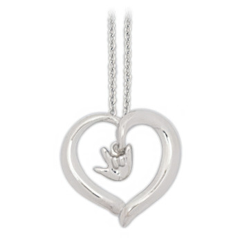 Silver-Plated Open Heart Necklace