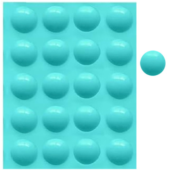 Bump dots-Light Blue round- 20 pcs